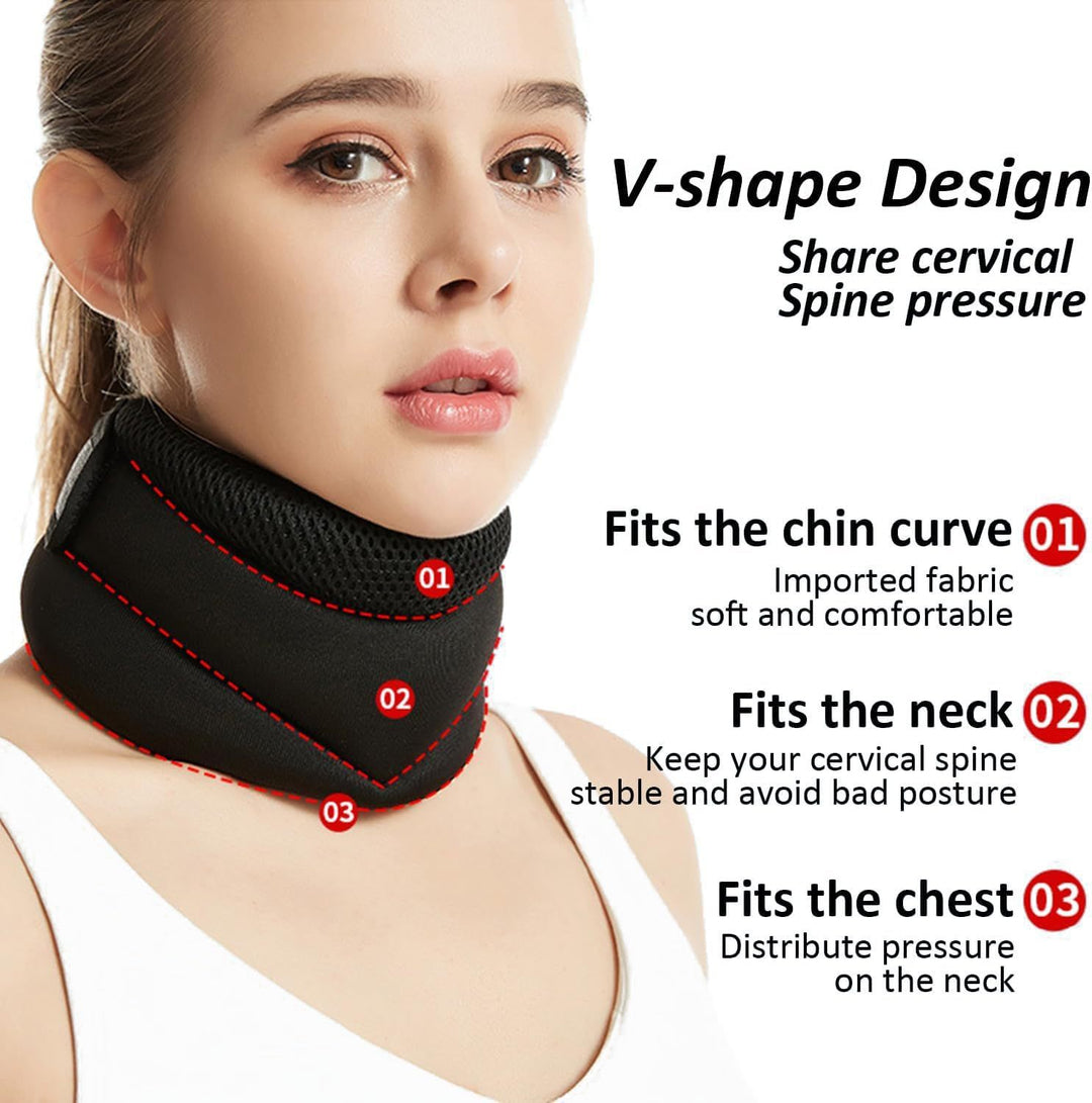 2PCS Ergonomic Neck Support Brace - Adjustable and Comfortable for Cervical Spine Relief