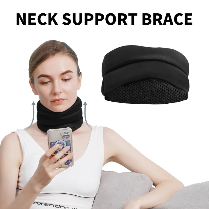 2PCS Ergonomic Neck Support Brace - Adjustable and Comfortable for Cervical Spine Relief