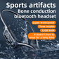 Black Waterproof Bone Conduction Bluetooth Headset - 32GB Memory, Lightweight & Durable for Sports