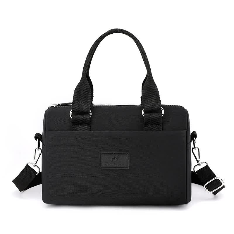 0485#Black Multifunctional Nylon Shoulder Bag - Lightweight and Spacious Handbag for Women, 20x15x11cm