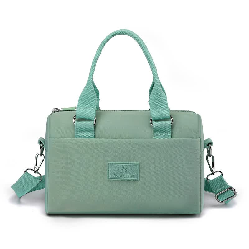 0485# Light Green Multifunctional Nylon Shoulder Bag - Lightweight and Spacious Handbag for Women, 20x15x11cm