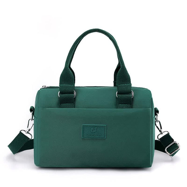 0485# Green Multifunctional Nylon Shoulder Bag - Lightweight and Spacious Handbag for Women, 20x15x11cm