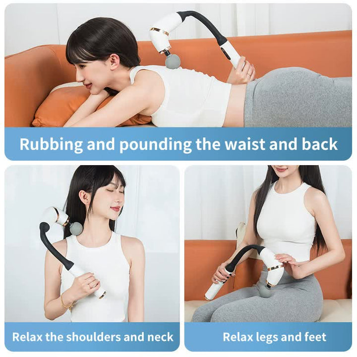 Green Portable Elbow Massage Gun - 2000 mAh Muscle Relaxation Tool