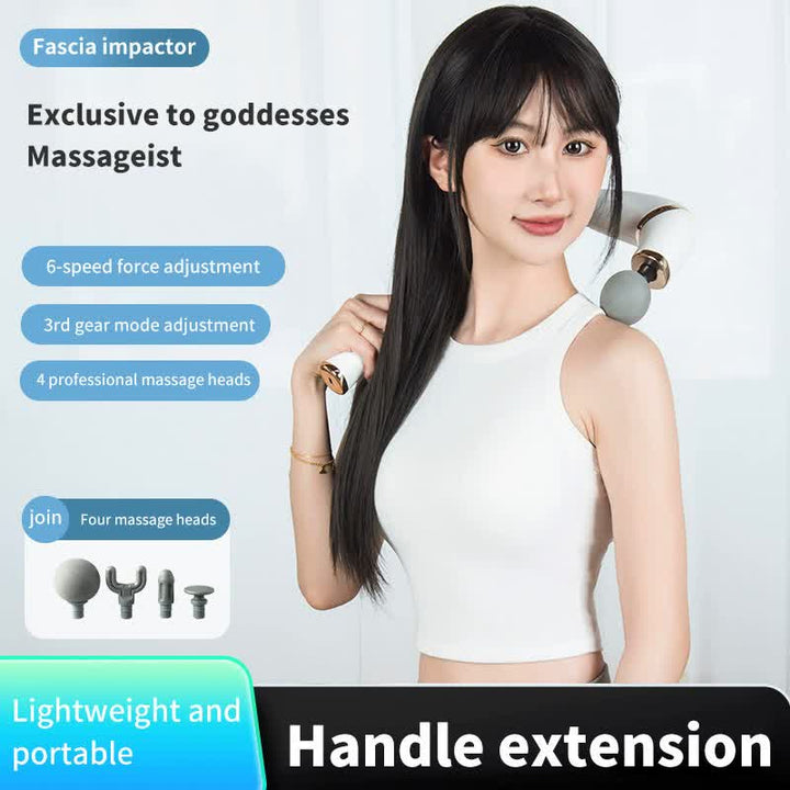 Gray Portable Elbow Massage Gun - 2000 mAh Muscle Relaxation Tool