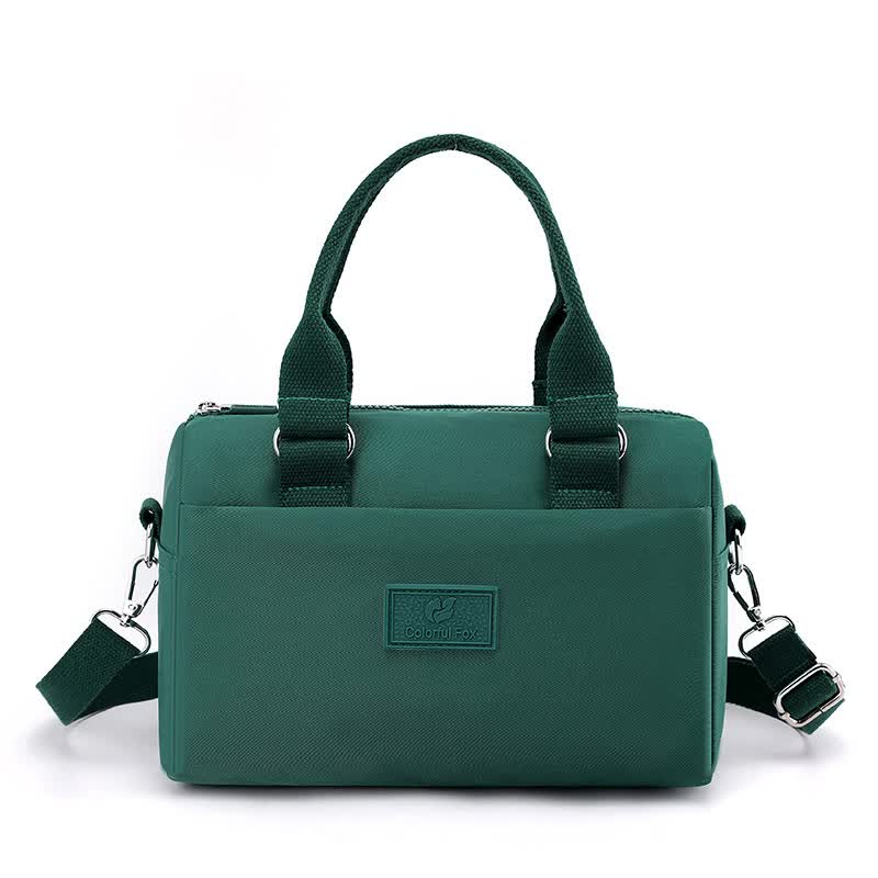 0486# Green Multifunctional Nylon Shoulder Bag - Lightweight and Spacious Handbag for Women, 27x18x14cm