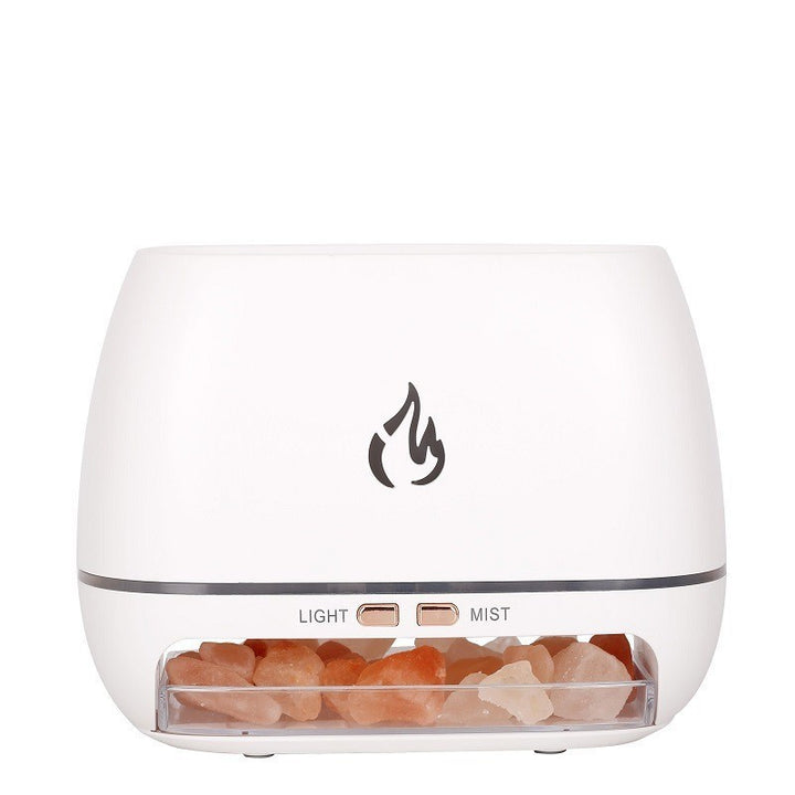 White LED Flame Aromatherapy Diffuser with Humidifier - Ambient Light Essential Oil Diffuser