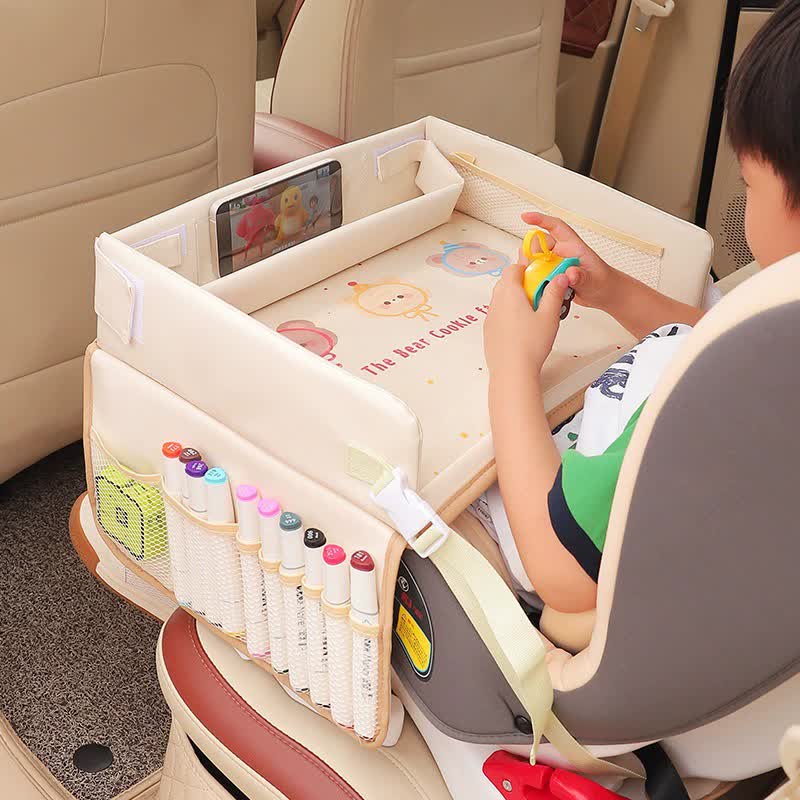 Giraffe Lion Monkey Children's Portable Car Seat Activity Tray - Multifunctional Travel Desk