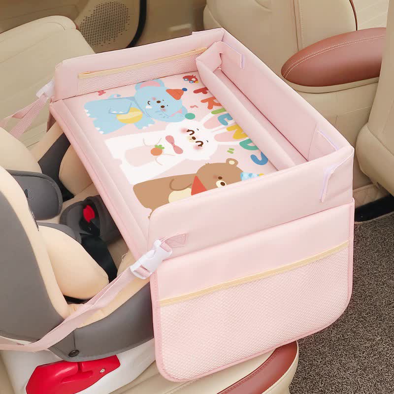 Little Bear Little Elephant Little White Rabbit Children's Portable Car Seat Activity Tray - Multifunctional Travel Desk