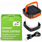 Green Collapsible Solar LED Camping Lantern with USB Charging - Portable Outdoor Light