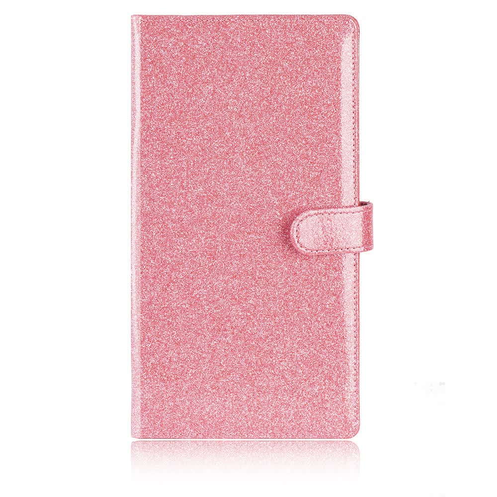 Pink Sparkling Document Organizer Wallet - 24x12.8cm, Lightweight and Durable