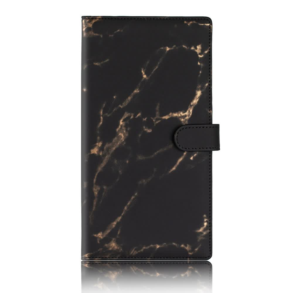 Black Marble Sparkling Document Organizer Wallet - 24x12.8cm, Lightweight and Durable