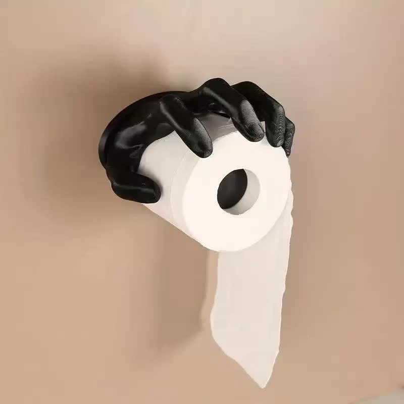 Creative Hand-Shaped Toilet Paper Holder - Unique Wall-Mounted Design