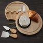 Steel Premium Wooden Cheese Board Set with Knives - Perfect for Entertaining