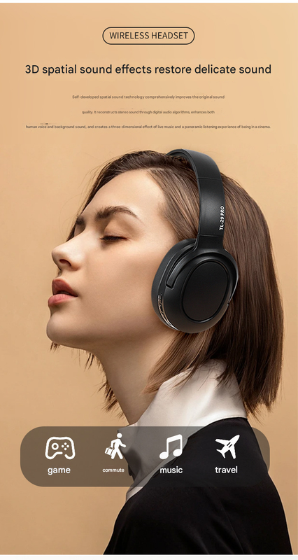 Pink Wireless Noise-Cancelling Over-Ear Headphones - Bluetooth 5.0, Long Battery Life