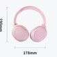 Pink Wireless Noise-Cancelling Over-Ear Headphones - Bluetooth 5.0, Long Battery Life