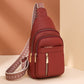 Red Stylish PU Leather Crossbody Sling Bag - Compact and Multi-Functional