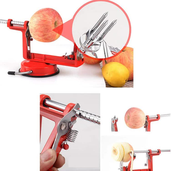 3-in-1 Apple Peeler, Corer, and Slicer with Suction Base – Effortless Fruit Prep