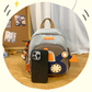 Black Kids' Cartoon Backpack - Adorable Excavator Design with Spacious Compartments