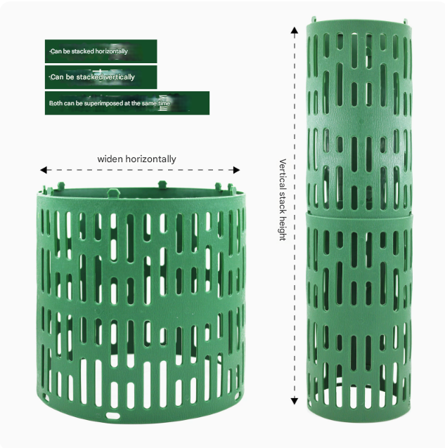 Grey Tree Guard Protector Roll (6 pieces/set) - Durable Plastic Garden Barrier for Plant Protection