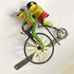 Whimsical Frog Garden Wind Spinner – Metal Yard Art with Cycling Frogs