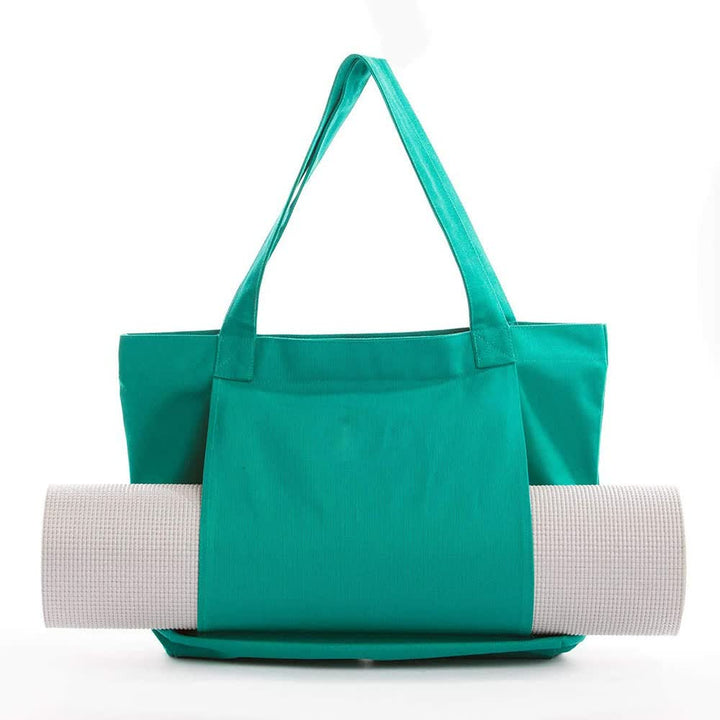 Green Yoga Mat Tote Bag - Multi-Purpose Gym Bag with Yoga Mat Holder