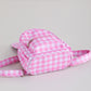 Purple Kids Bunny Ear Gingham Backpack - Cute Mini Bag for Girls