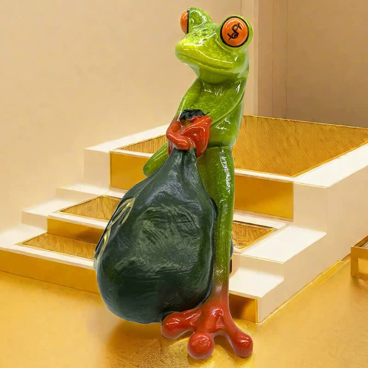 Money Frog Figurine - Lucky Wealth Decorative Ornament"