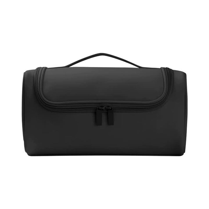 Black Portable Hair Styling Tool Organizer - Travel Storage Bag with Compartments