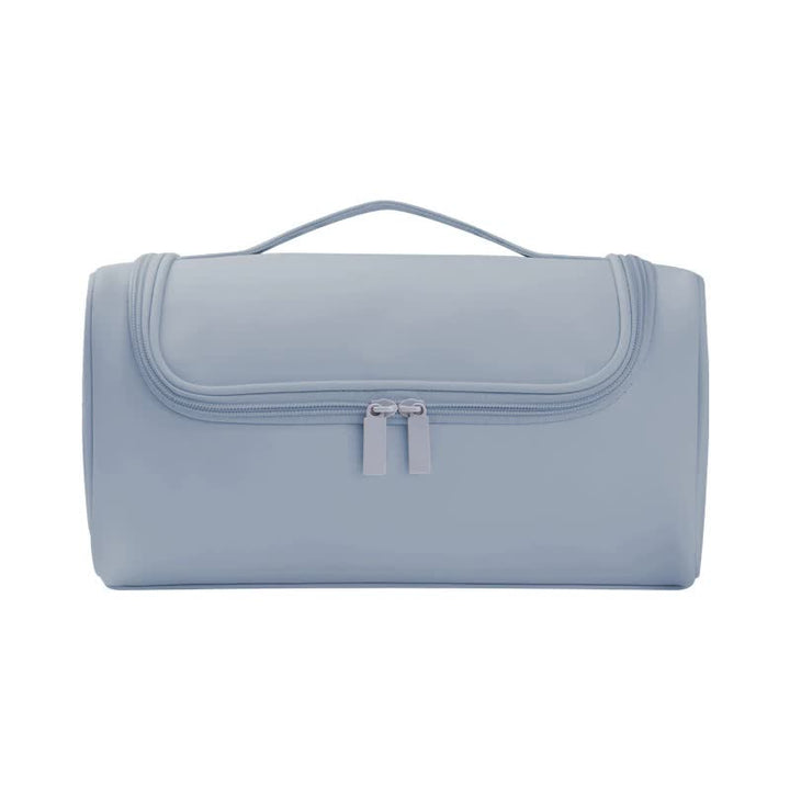 Blue Portable Hair Styling Tool Organizer - Travel Storage Bag with Compartments