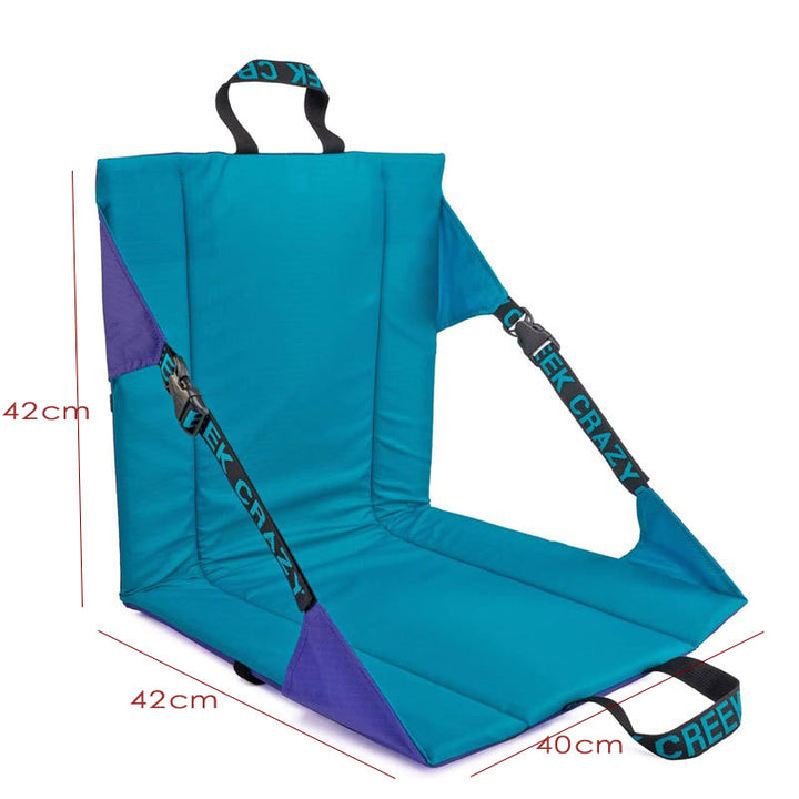 Blue Portable Outdoor Folding Camping Chair with Adjustable Straps