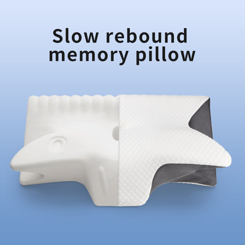 Ergonomic Memory Foam Pillow - Orthopedic Contour Pillow for Neck & Shoulder Support (61x43x13cm)