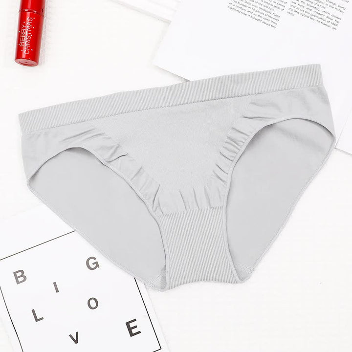 S Grey 3-Pack Seamless Stretch Bikini Panties - Soft & Breathable Women's Underwear