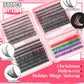 600 Eyelashes Set DIY Lash Clusters Kit - High-Capacity 4 Styles with Black and Colorful Lashes