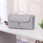 Grey Portable PU Storage Bag for Hair Curlers, Hair Dryers, and Styling Tools(Hair dryers, etc. are shooting props and are not included in the product)