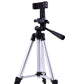 Black Aluminum Alloy Camera and Phone Tripod - Adjustable Lightweight Stand(Tripod + Small Live Broadcast Clip)