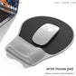 Black Ergonomic Silicone Mouse Wrist Rest Pad - Comfortable Hand Support for Keyboard and Mouse