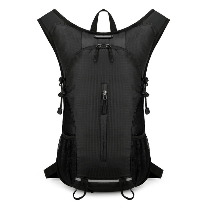 Black Lightweight Outdoor Cycling Backpack - Durable and Water-Resistant Oxford Fabric, Large Capacity Sports Hiking Bag, Unisex Design