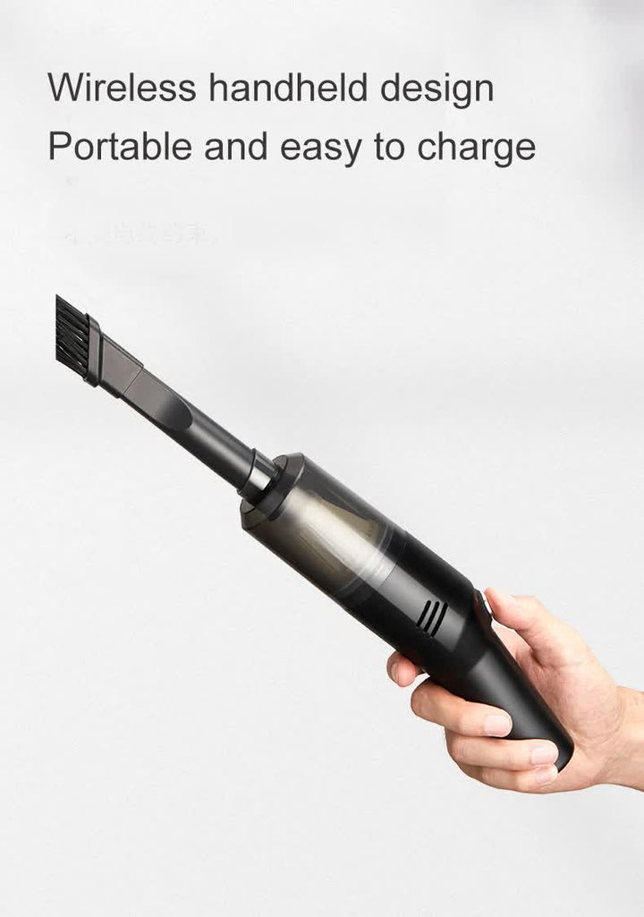 Black Wireless Portable Vacuum Cleaner - Handheld Mini Car Vacuum for Wet & Dry Use, Pet Hair Remover, Lightweight Home Cleaner