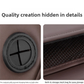 Coffee PU Leather Car Storage Organizer with Dual Charging Holes and Inner Mesh Pocket, Multi-functional Door Handle Hanging Bag for Phones and Accessories, Lightweight and Durable