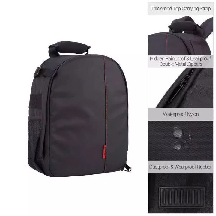 Grey Lining Water-Resistant DSLR Camera Backpack with Tripod Holder, Lightweight and Spacious Photography Bag for Outdoor Use(Camera and accessories are props, not included)