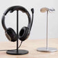 Black Universal Aluminum Headphone Stand – Durable Detachable Desktop Headset Holder