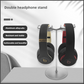 Black Dual Headphone Stand – Creative Double Hook Aluminum Alloy Display Holder