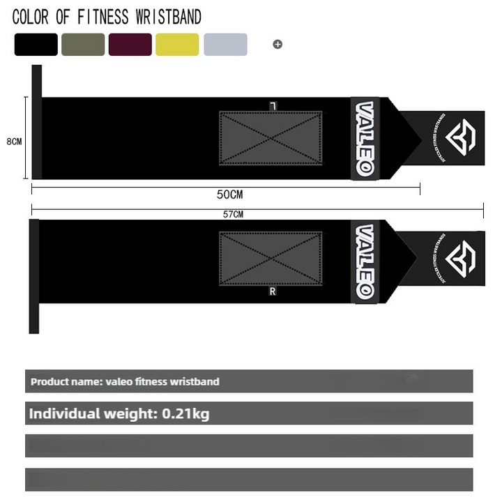 1 Pair Black Heavy-Duty Gym Wrist Wraps for Weightlifting, Powerlifting, and Injury Prevention