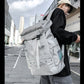 Grey Trendy Street Style Backpack - Large Capacity for Hiking, Students & Everyday Use