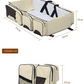 Beige-Brown Patchwork Multifunctional Foldable Baby Crib Mommy Bag | Large Capacity Diaper Bag | Portable Shoulder and Handheld Baby Essentials Bag