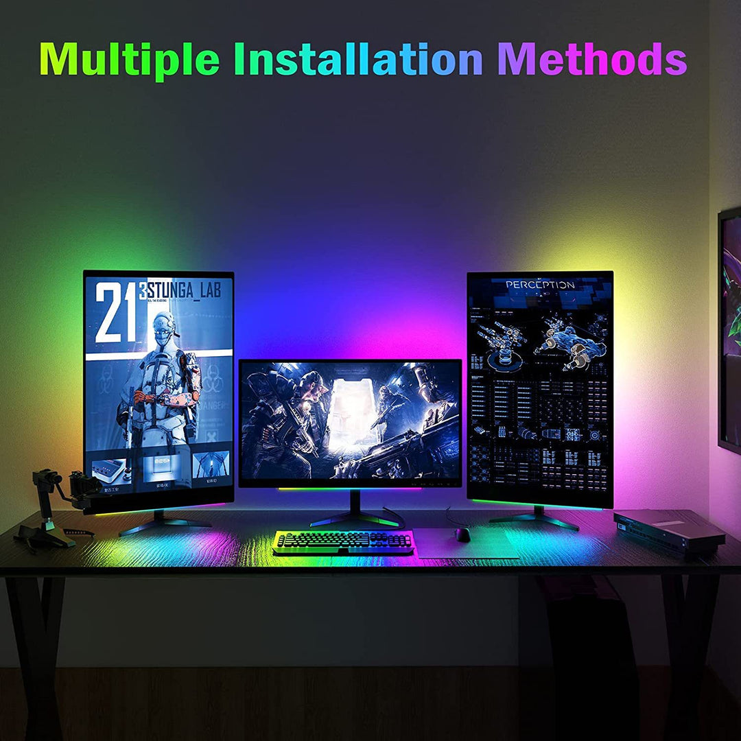 1 Piece RGB LED Gaming Light Bar - Dual Color Temperature & Adjustable RGB Effects, USB-Powered Backlight for Monitors, Remote & Button Control, 30cm Lightweight Design