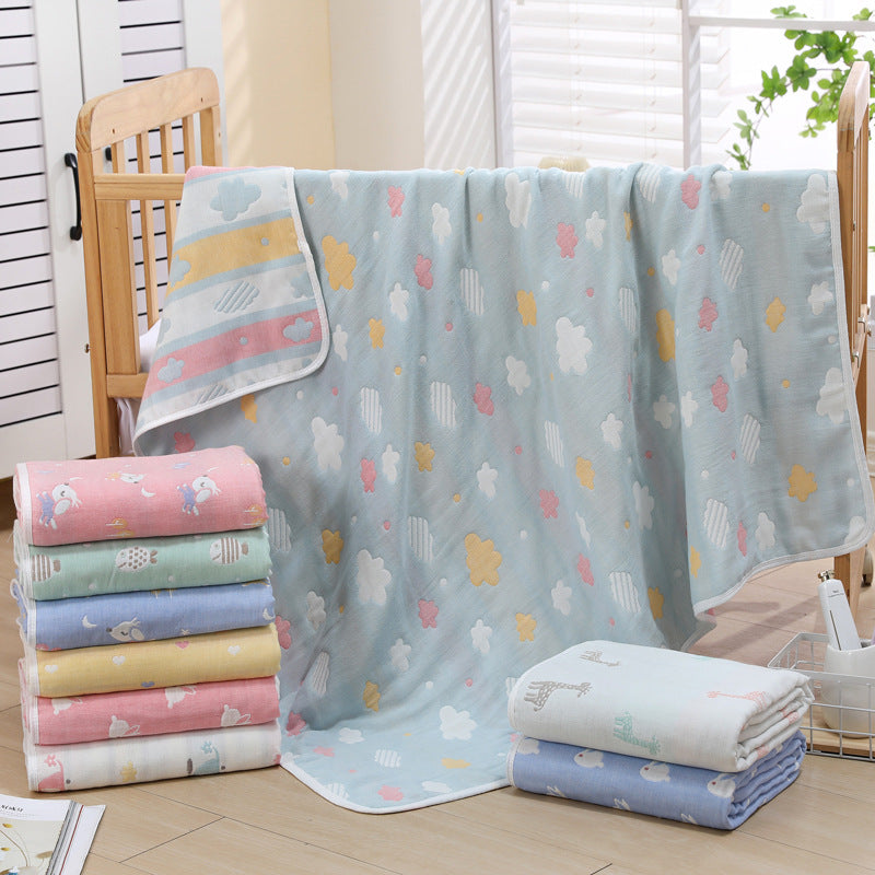 Yellow bean sprouts, 6-Layer Muslin Baby Blanket - Soft Cotton Bedding for Infants and Toddlers, 110x110cm