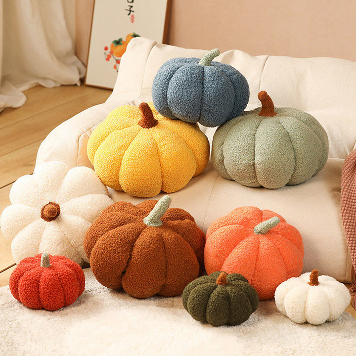 Blue 2-PCS 30cm Creative Plush Pumpkin Pillow for Sofa, Window Seat & Living Room Decoration