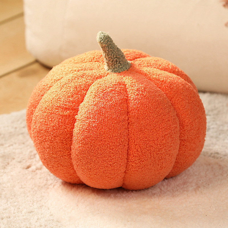 Orange 2-PCS 30cm Creative Plush Pumpkin Pillow for Sofa, Window Seat & Living Room Decoration