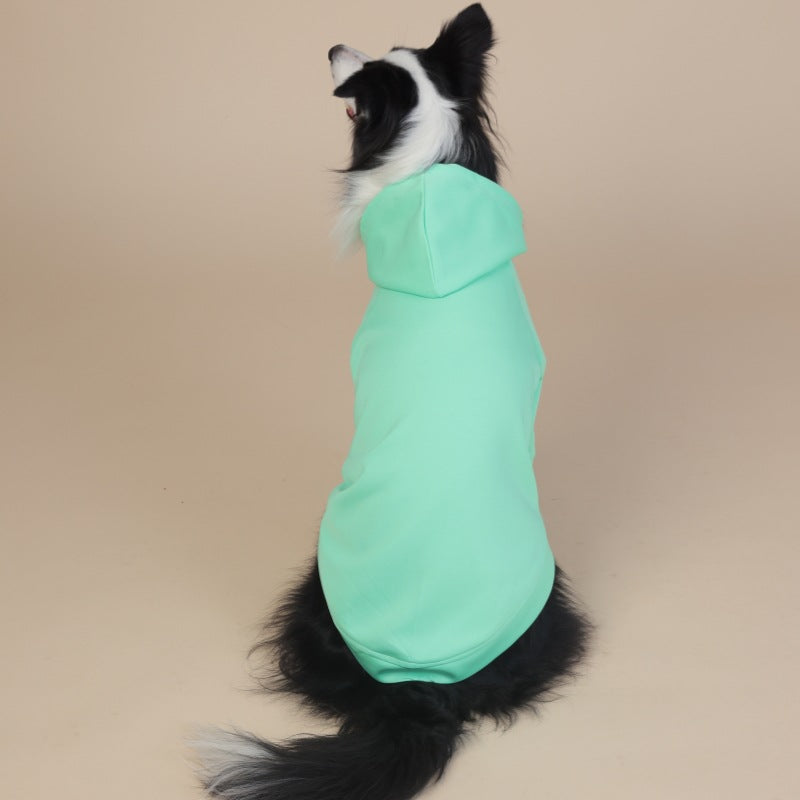 2XL Green Cute Dog Hoodie with Adjustable Drawstring - Available in Various Sizes